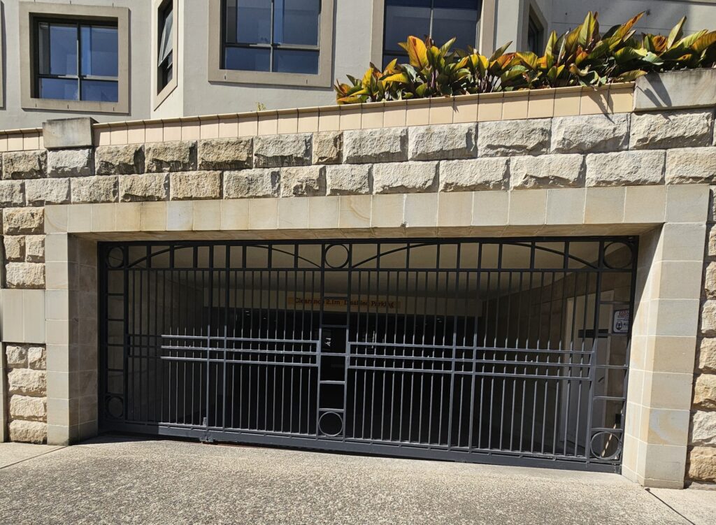 Security gate at a Sydney strata building